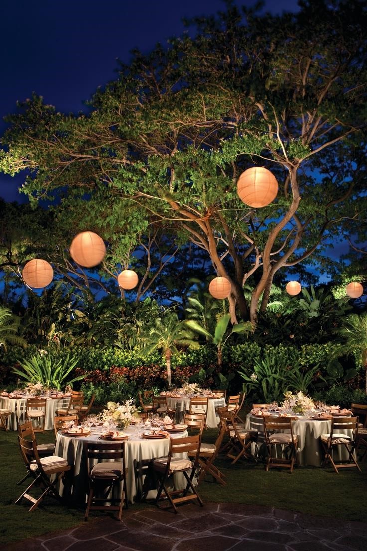 outdoor night wedding reception ideas