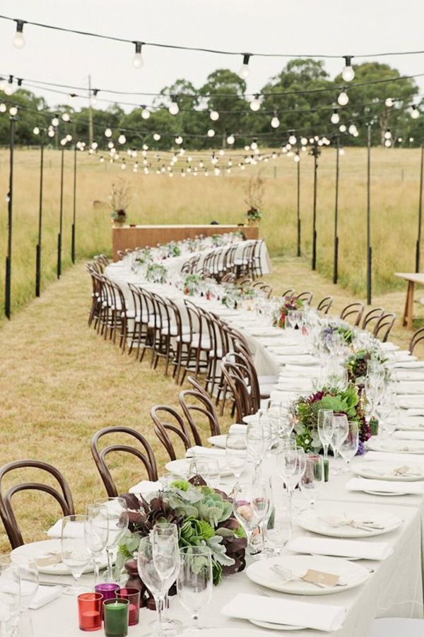 outdoor rustic wedding reception ideas 1