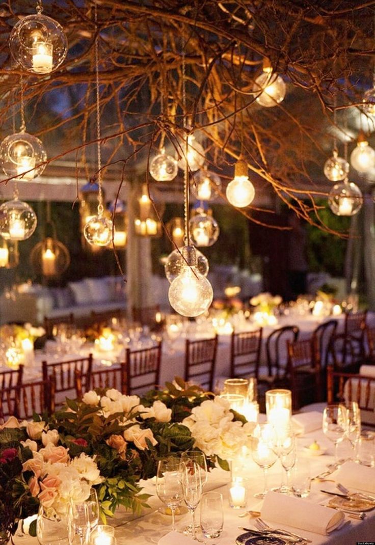 rustic dry branches with lights rustic wedding decoration ideas