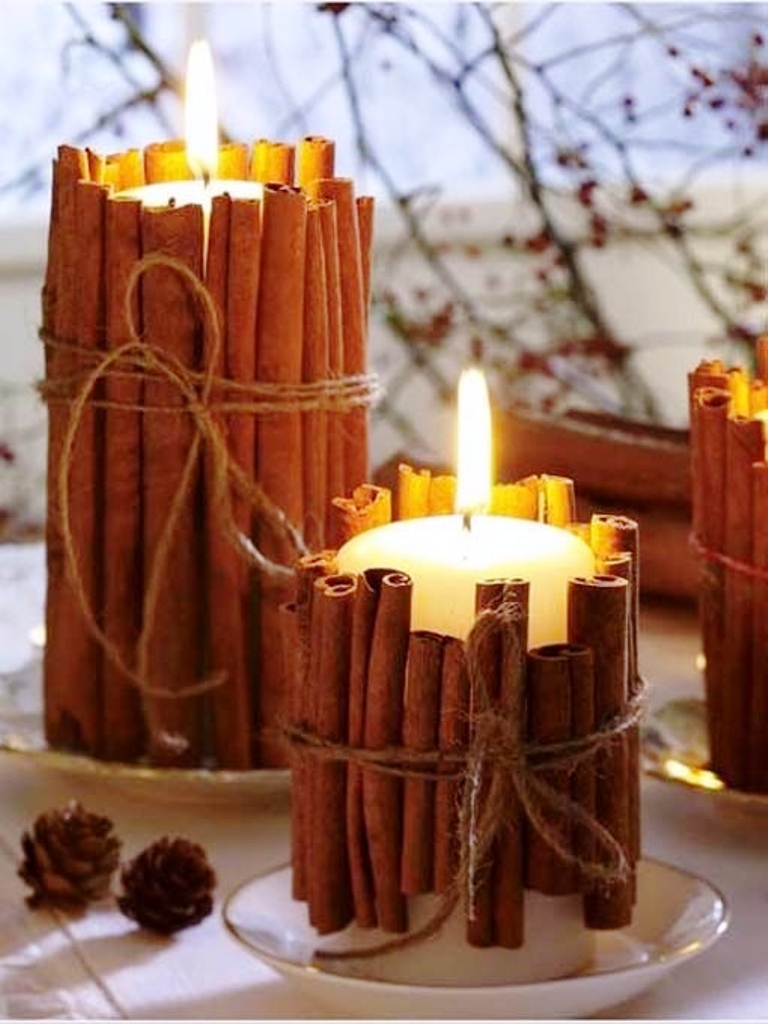 Autumn candle centerpieces Wedding Decorations