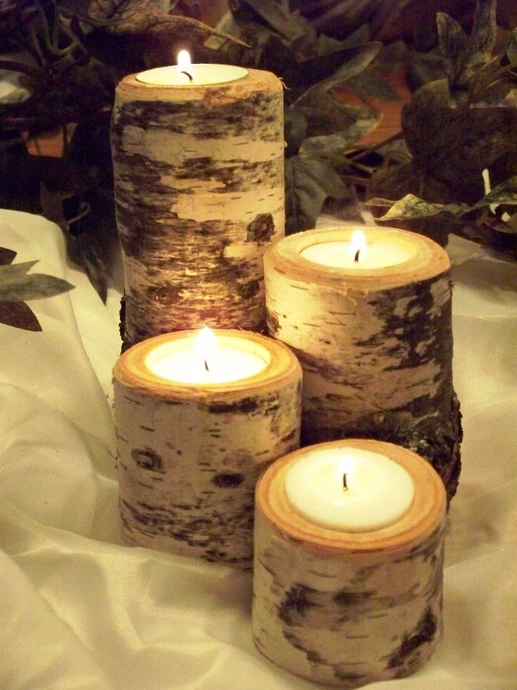Birch Tree Candle Holder Wedding Decorations