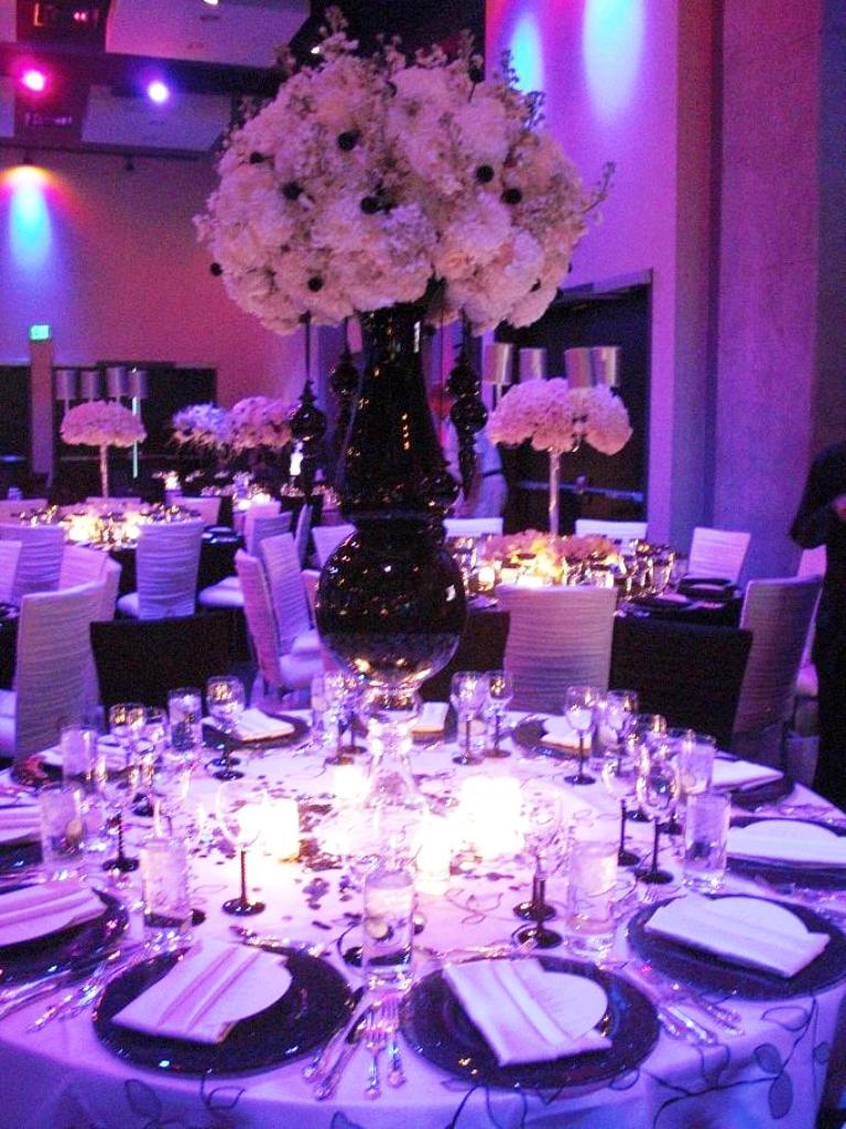 Black White and Lavender Wedding Decorations