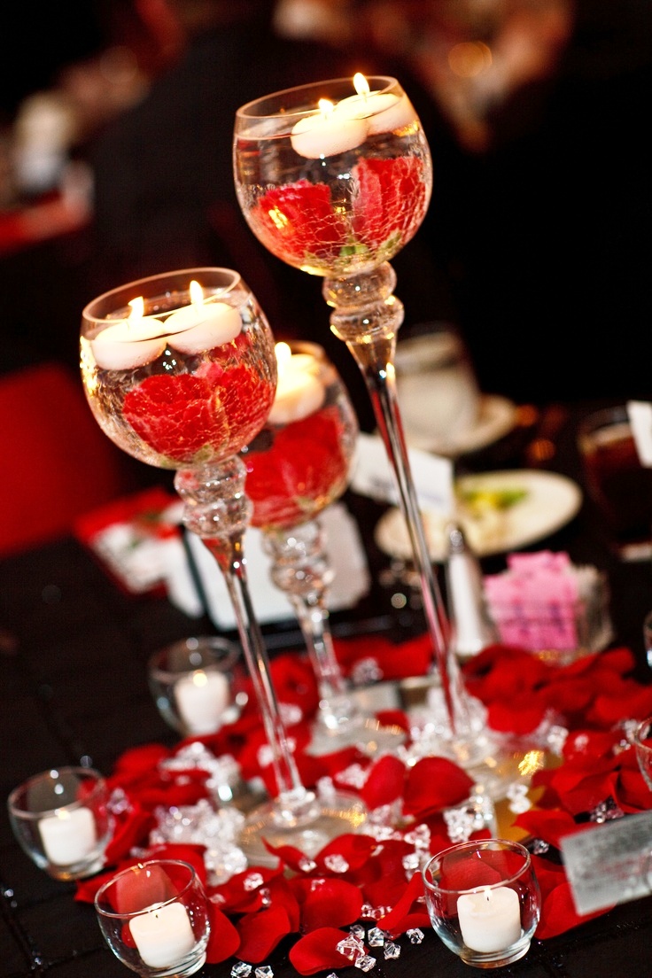 Black and Red Wedding Decorations IDeas