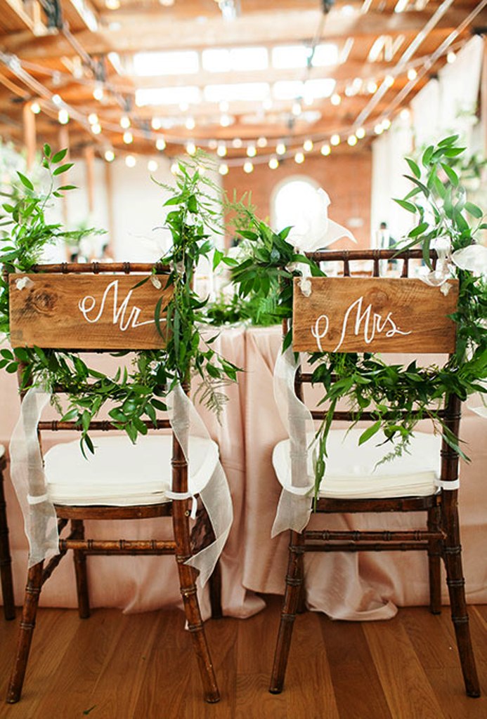 Bride and Groom Wedding Chairs Decorations