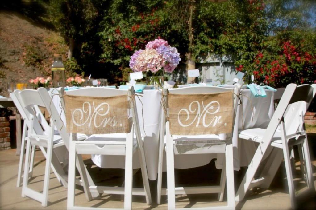 Burlap Wedding Chair Decorations