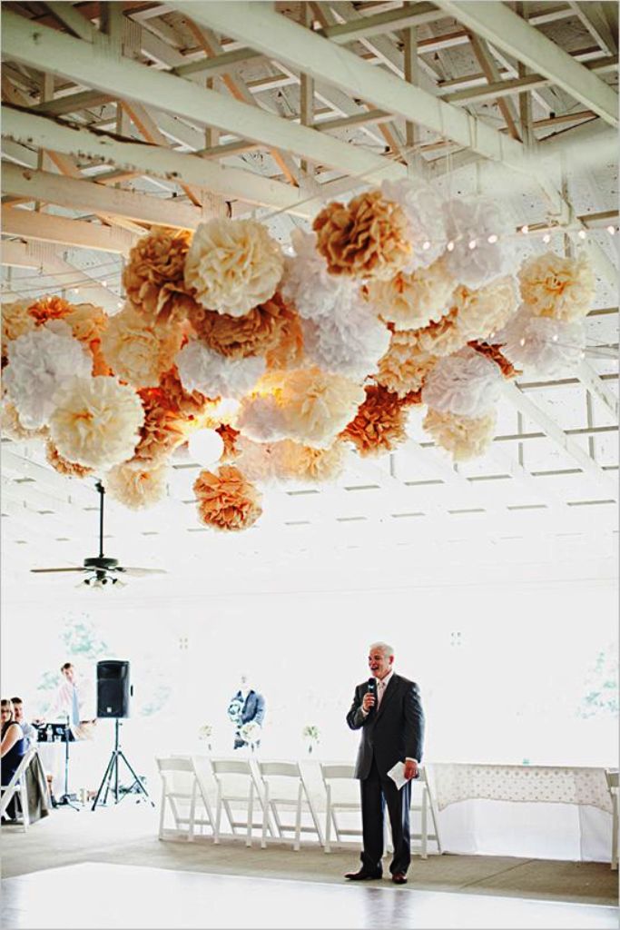 Ceiling Decorations For Wedding With Paper Flower