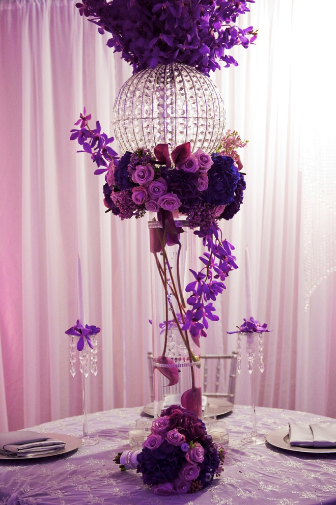 Cheap Purple Wedding Centerpiece Decorations Ideas
