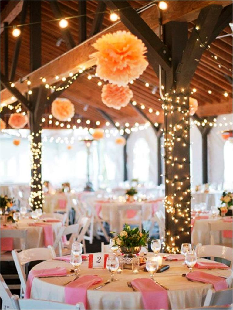 Cheerful Coral Wedding Decorations