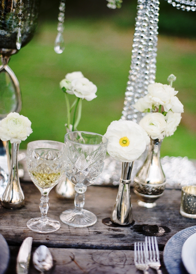 Crystal White & Silver Wedding Decorations
