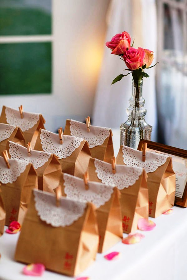 DIY Party Favor Bag Wedding Decorations Ideas