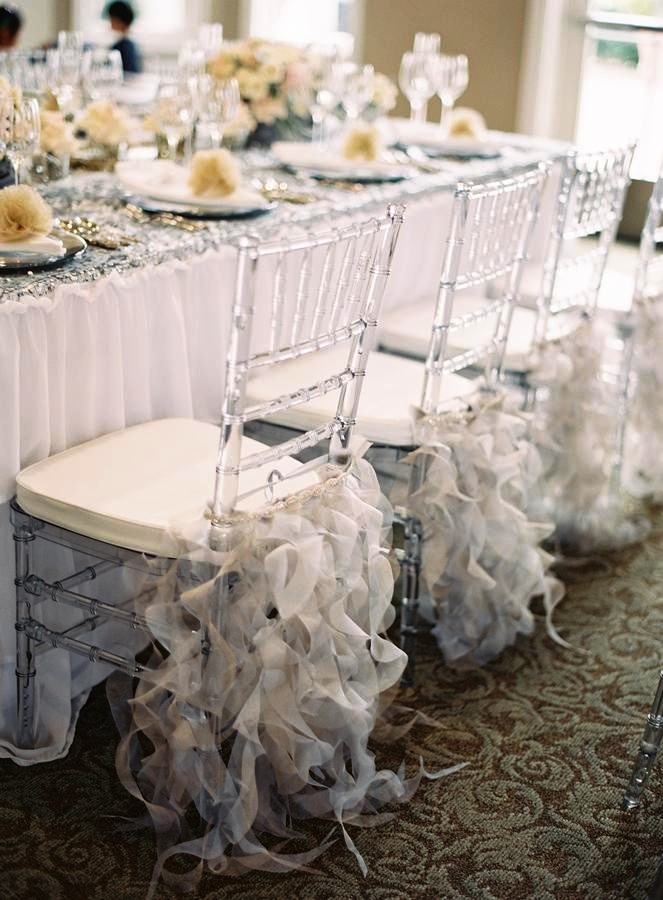 Decorating Wedding Chairs with Tulle
