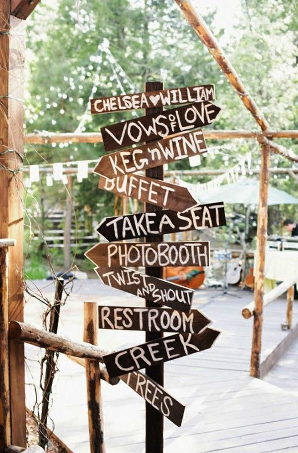 Decoration Rustic Wedding Sign