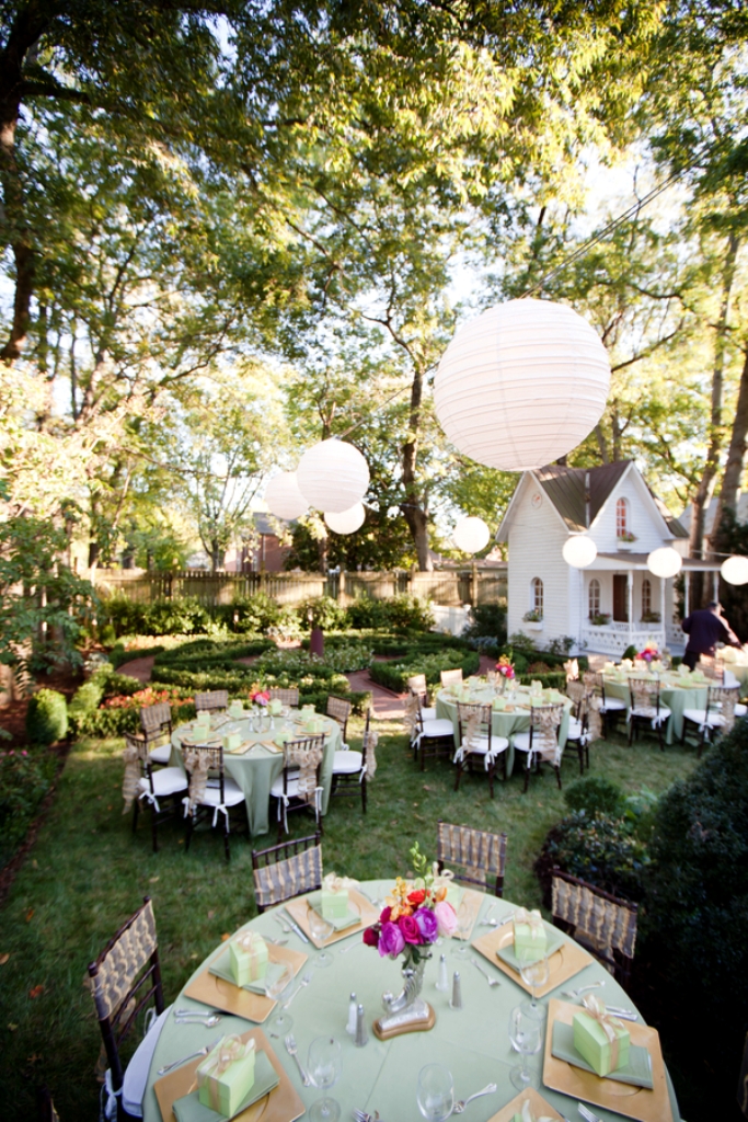 Elegant Backyard Wedding Reception Decorations