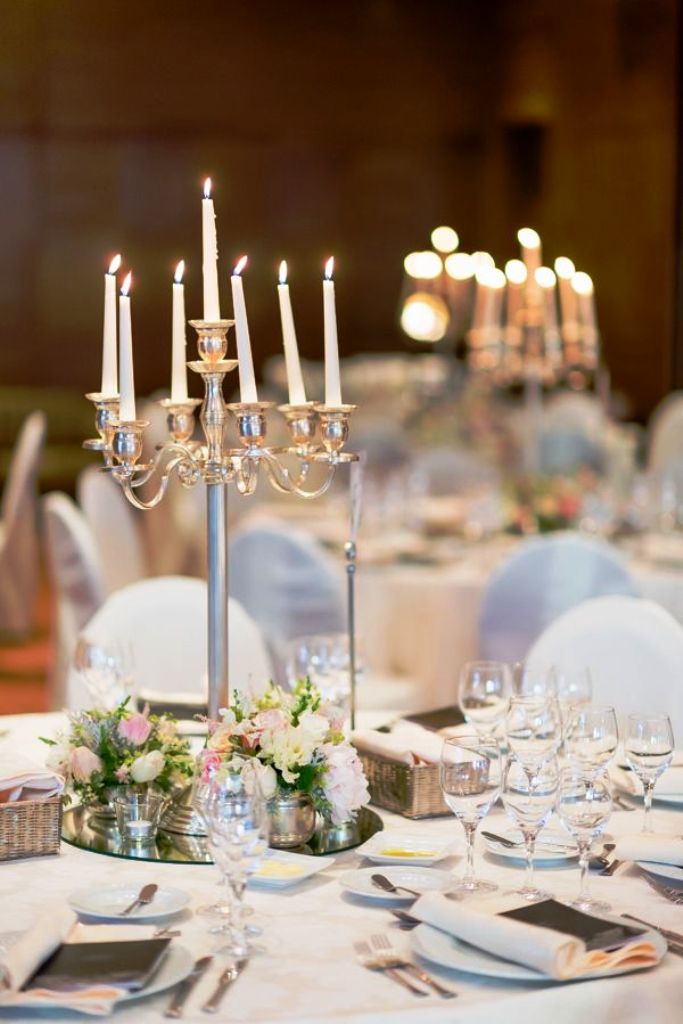 Elegant Indoor Wedding Reception Decorations