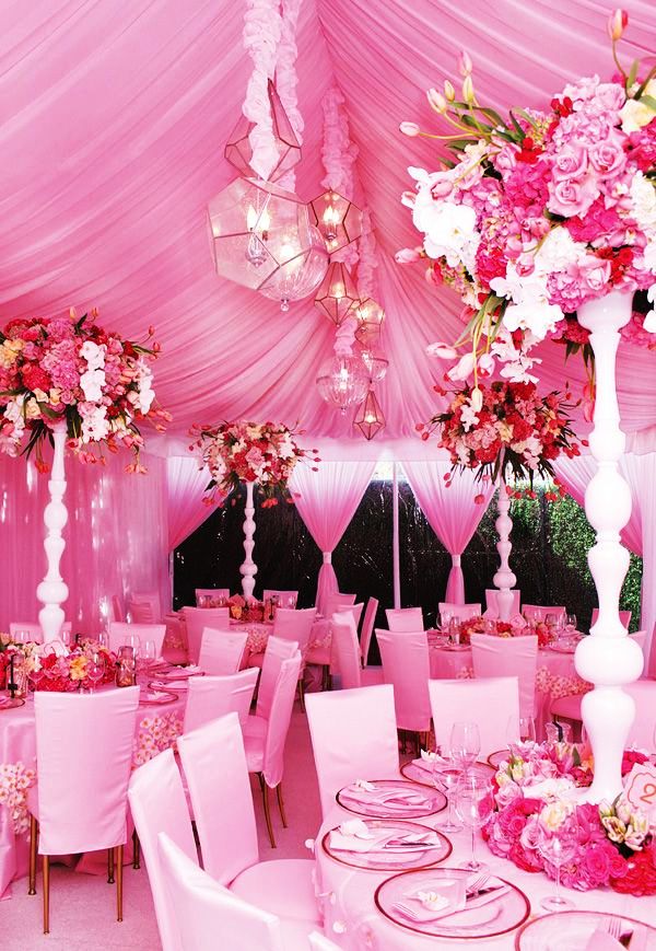 Elegant Pink Wedding Decorations