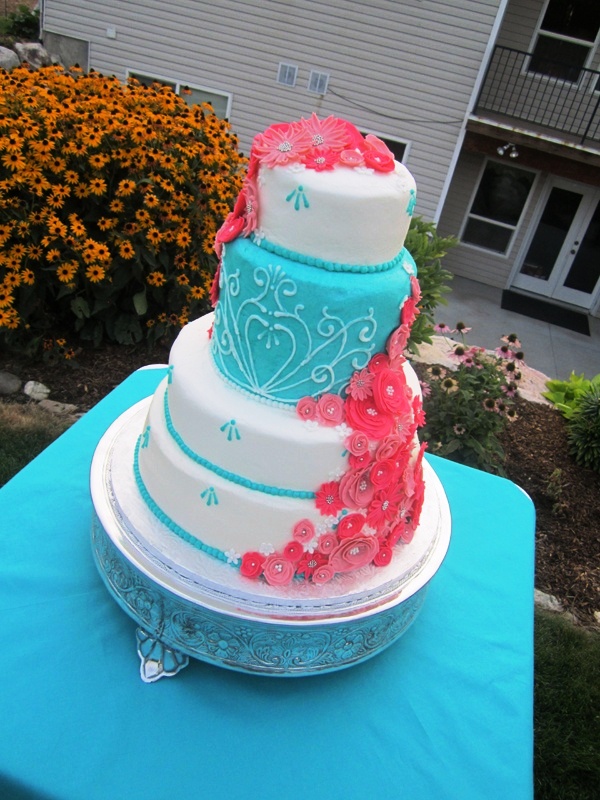 Fuschia and Teal Wedding Decorations