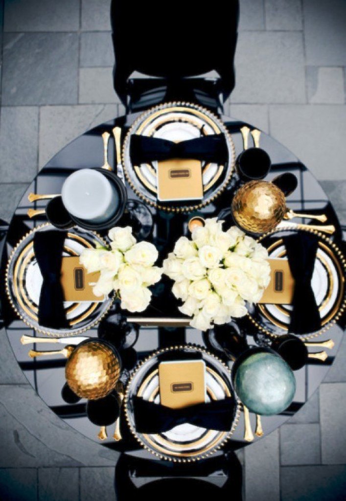 Gold And Black Wedding Decorations