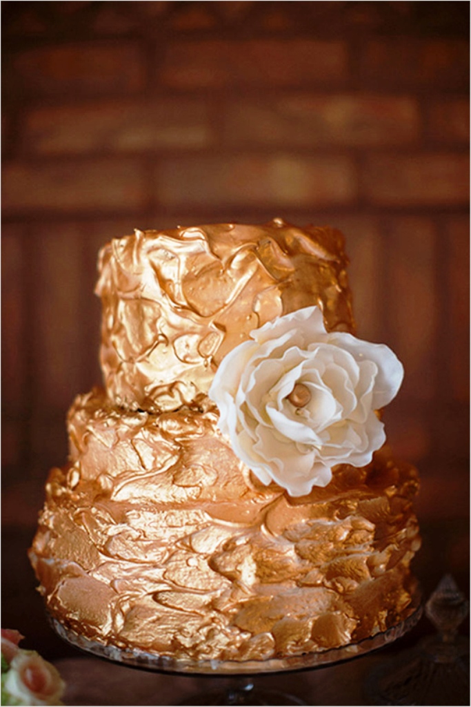 Gold Vintage Wedding Cake Decorations