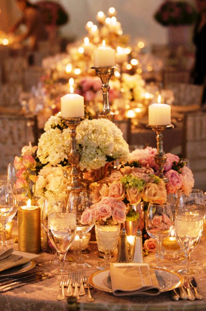 Gold Wedding Table Decorations