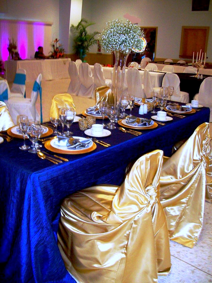royal blue and gold wedding theme