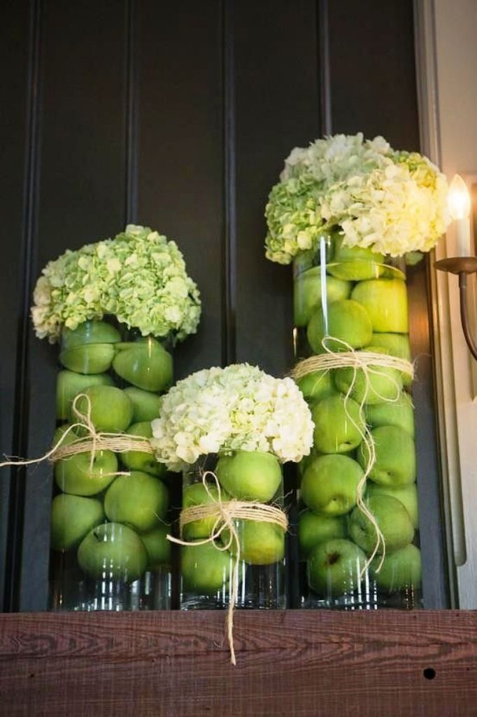 Green apples table centrepieces Wedding Decorations