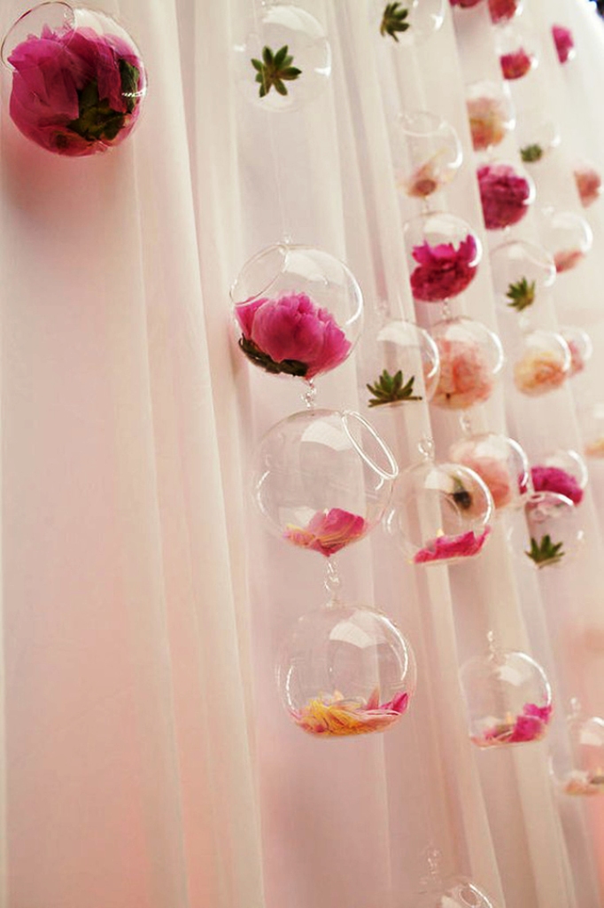 Hanging Flower Backdrop Wedding Decorations