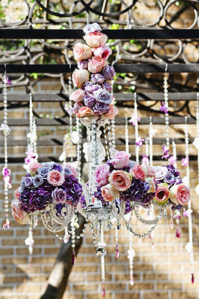 Hanging Flower Chandeliers Decorations for Wedding
