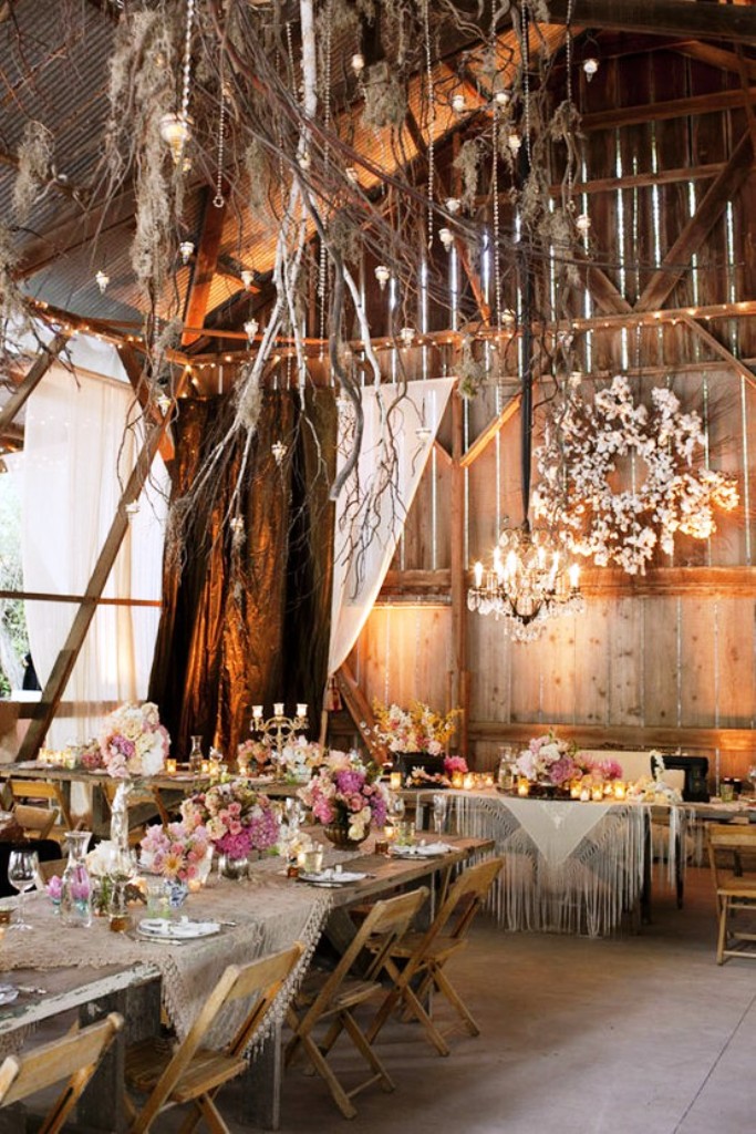 Homemade barn wedding decorations