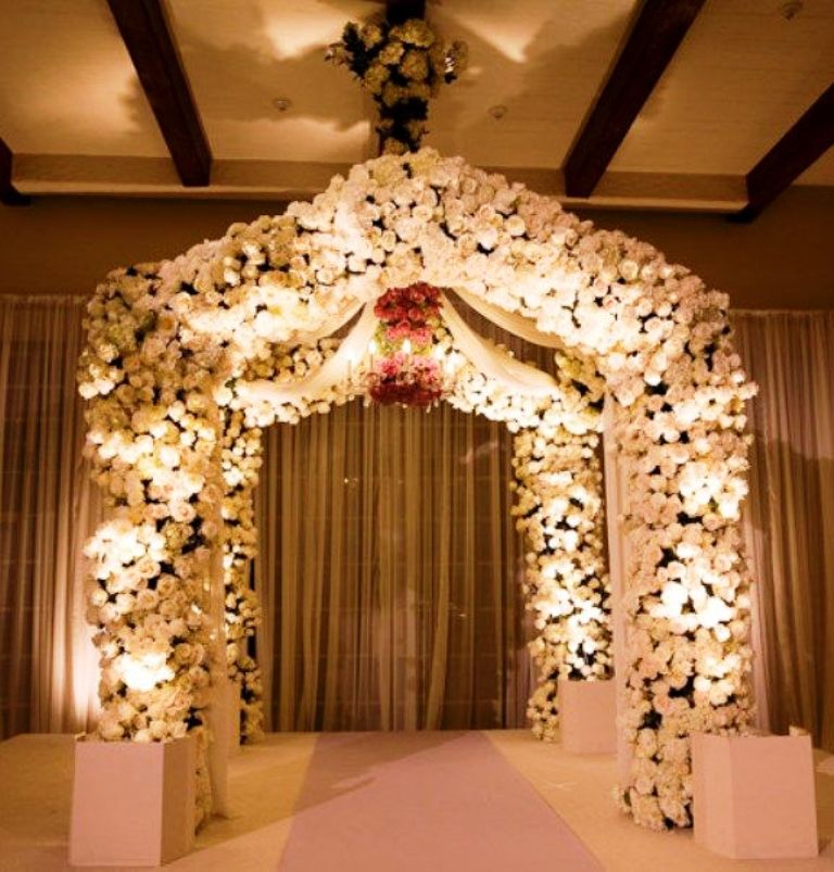 Indoor Wedding Ceremony Arch Decorations