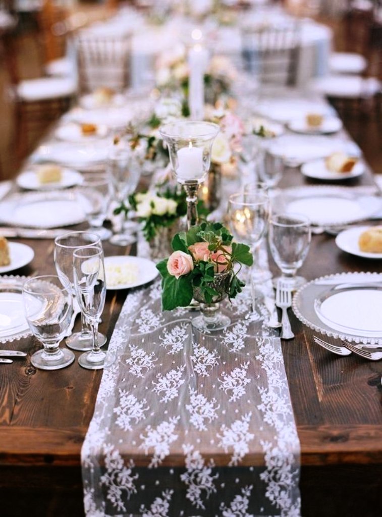Lace Wedding Table Decorations
