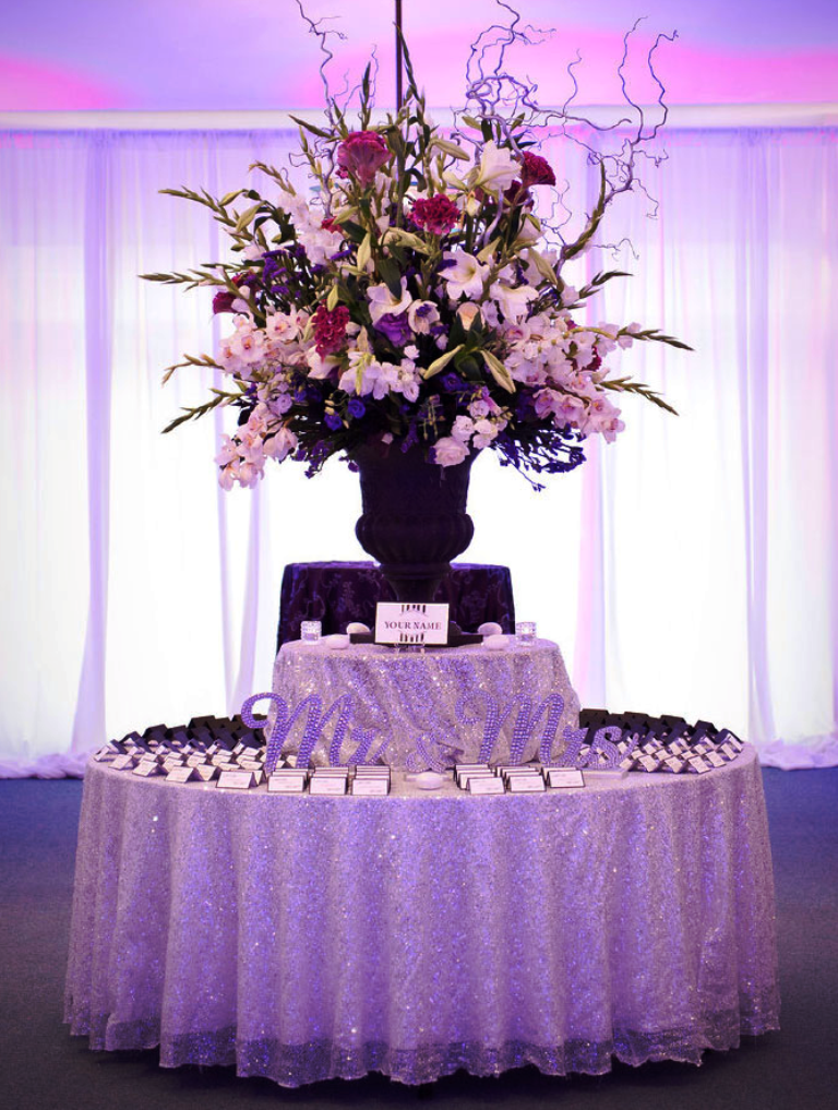 Lavender and Silver Wedding Decorations