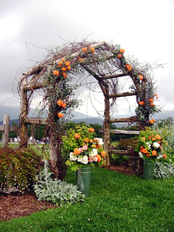 Outdoor Rustic Wedding Arbor Decorations Ideas