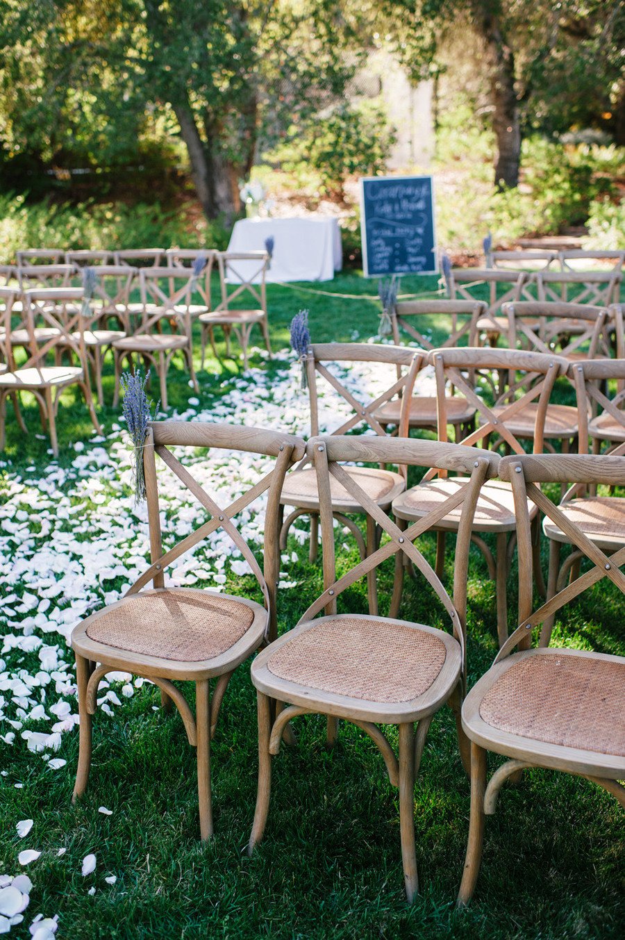 Outdoor Wedding Ceremony Aisle Chair Decorations