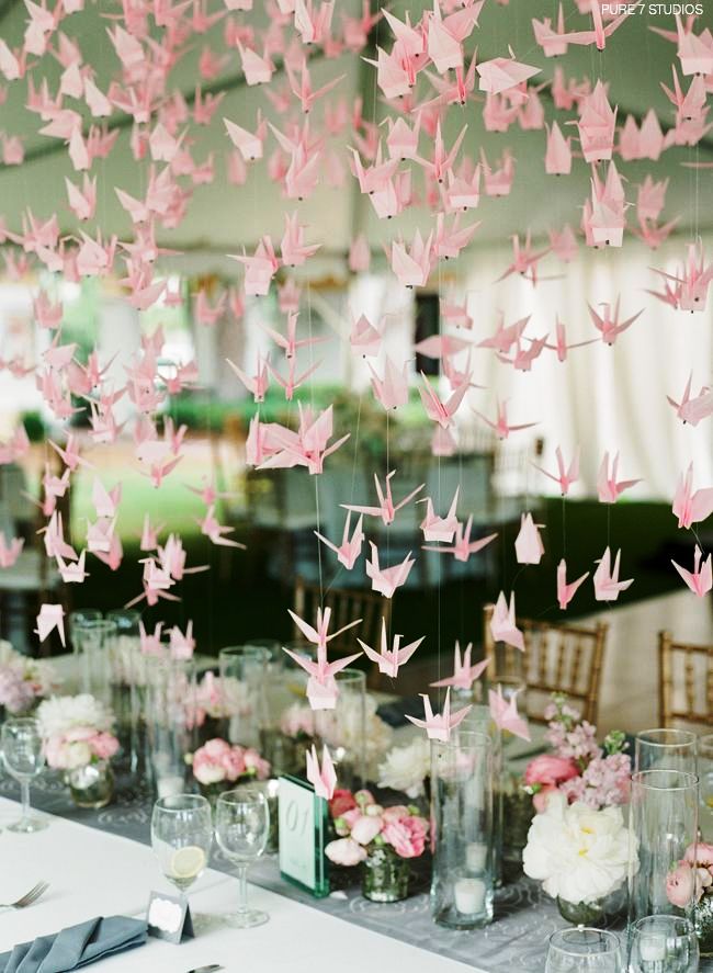 Paper Crane Wedding Decorations Ideas