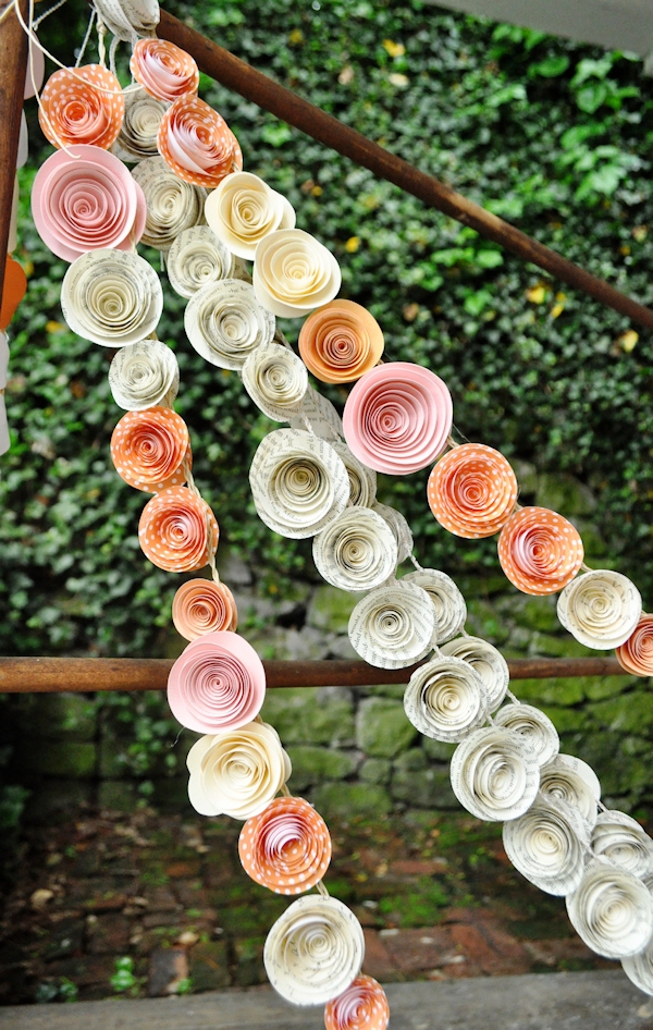 Paper Flower Garlands Wedding Decorations