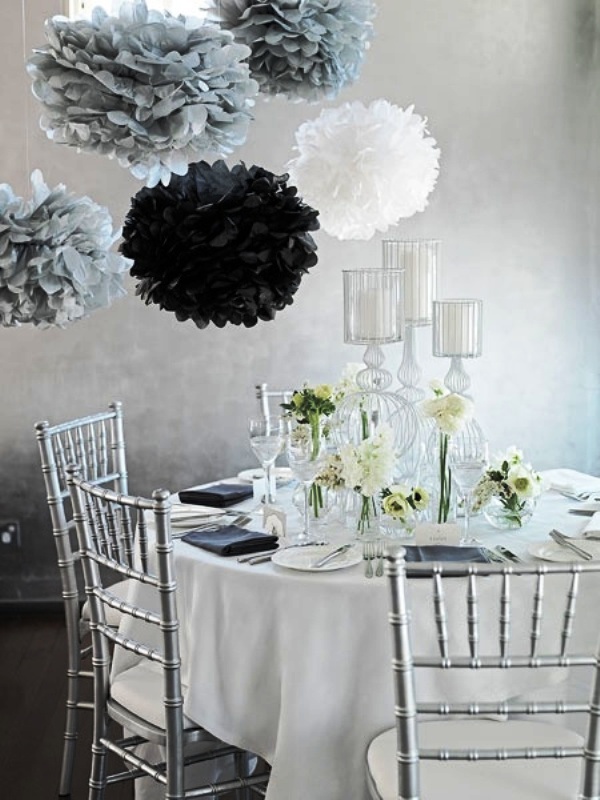 Paper Pom Decorations for Wedding