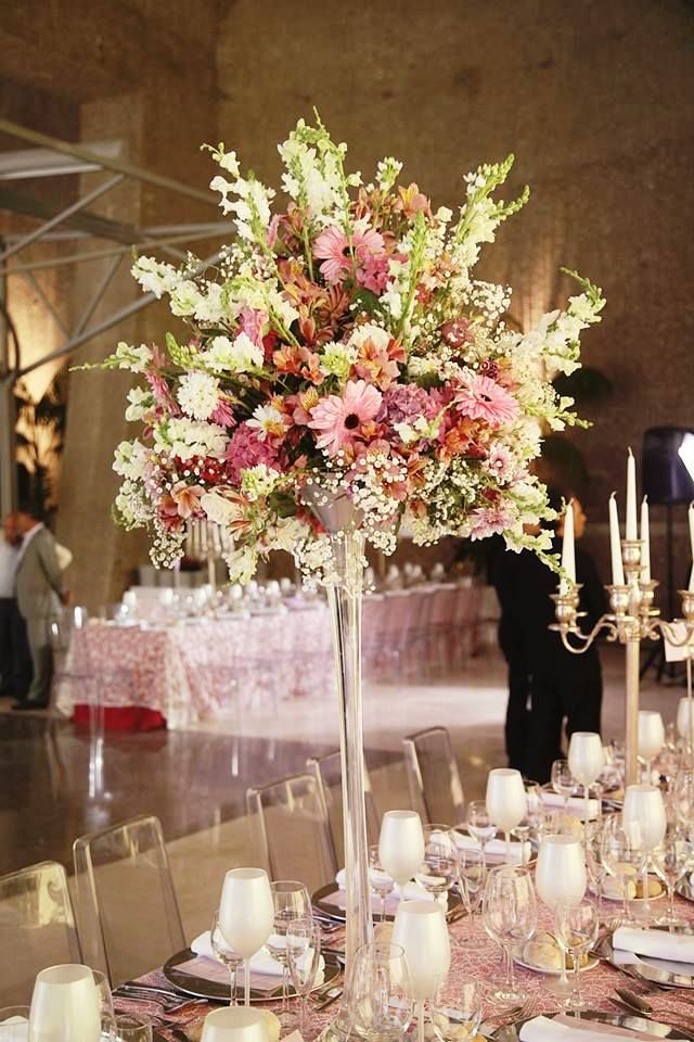 Pastel Flower Wedding Centerpieces Decorations