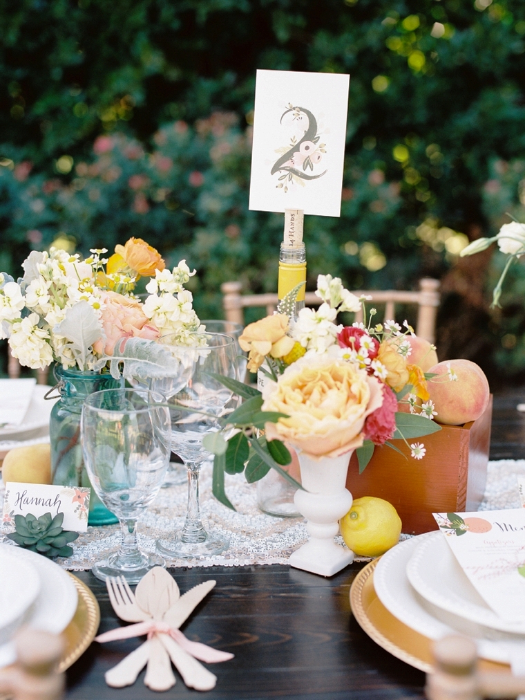 Peach Wedding Table Decorations Ideas