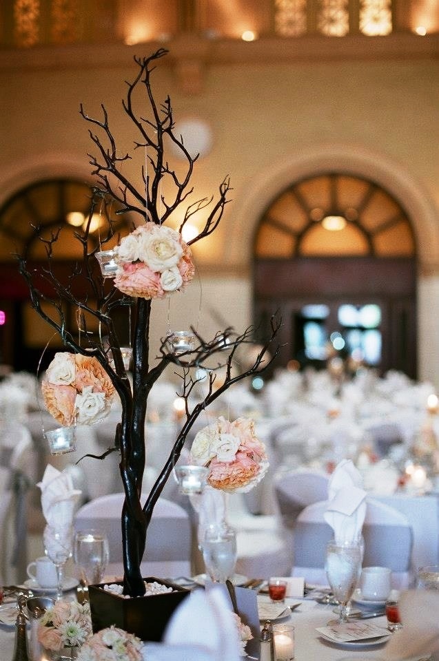 Peach White and Silver Wedding Decorations