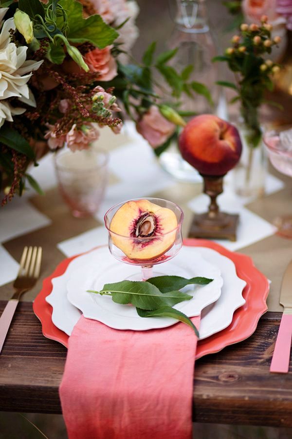 Peach and Gold Wedding Decorations Ideas