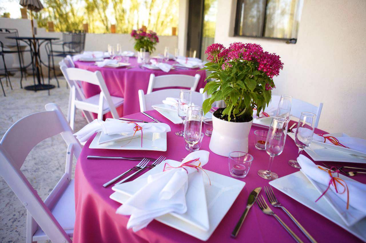 Pink Table Decorations For Weddings