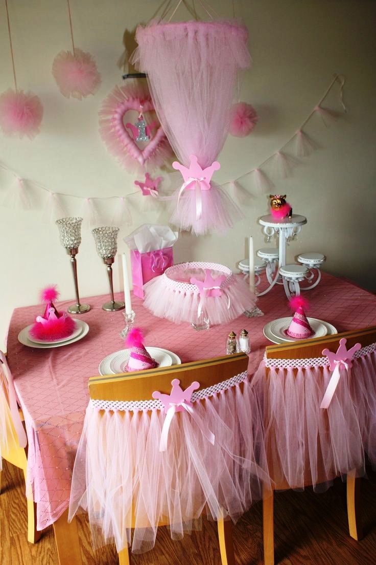 Pink Tulle Princess Wedding Decorations