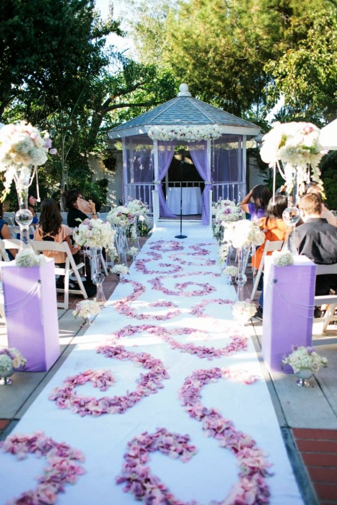 Purple Wedding Aisle Decorations