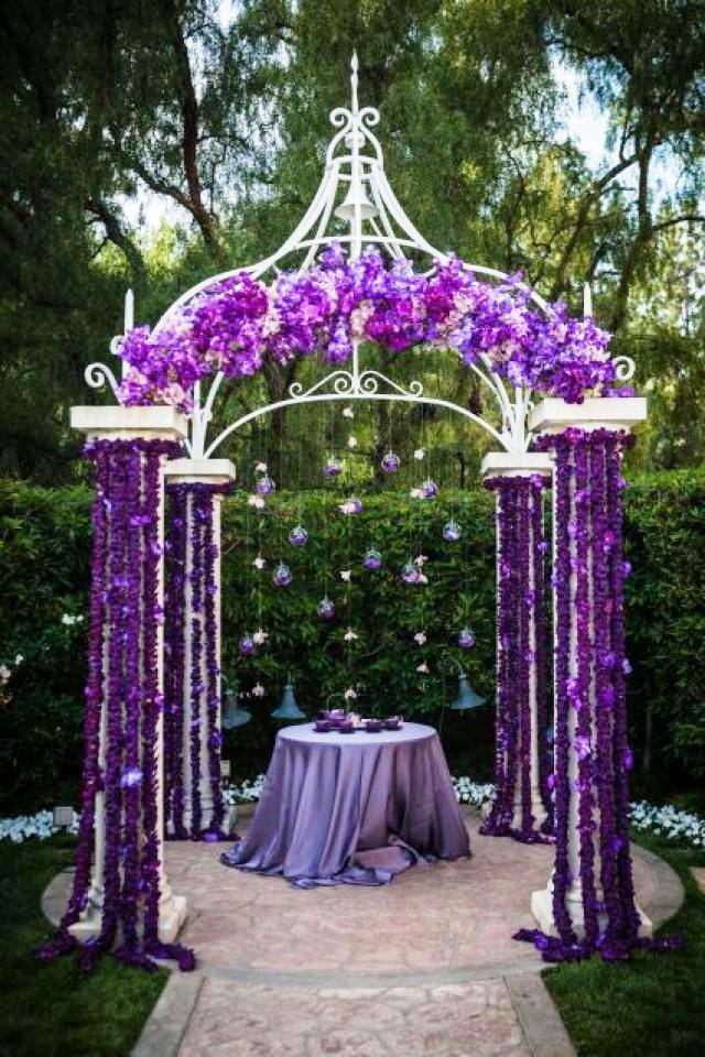 Purple Wedding Alter Decorations