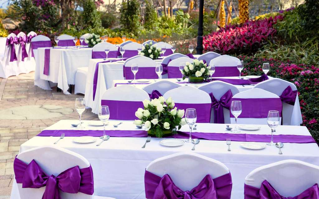 Purple Wedding Reception Decorations