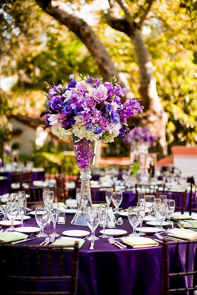 Purple Wedding Table Centerpieces Decorations