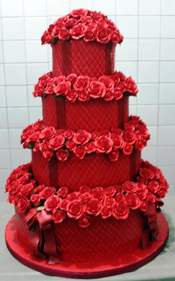 Red Wedding Cake Decorations