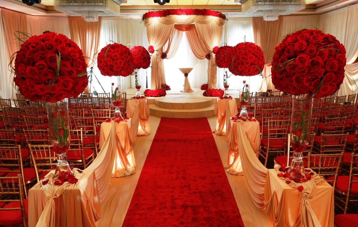 wedding decoration ideas red and white