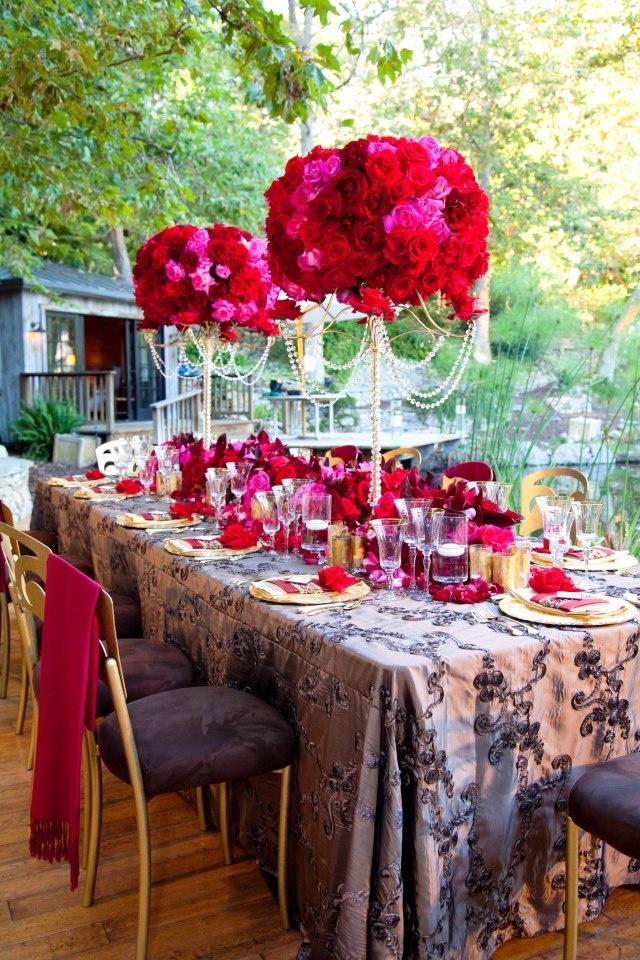 Red Wedding Table Decorations IDeas