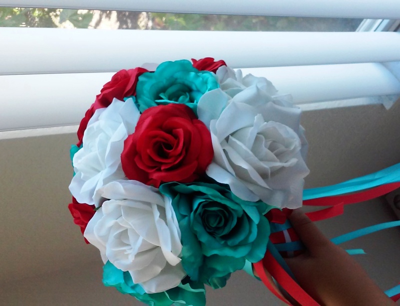 Red and Turquoise Wedding Decorations